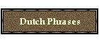 Dutch Phrases