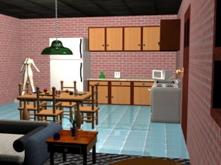 A view of the kitchen