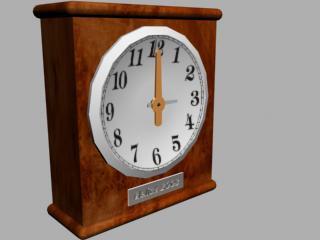 A wooden clock