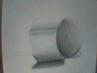 a cup. on its side.