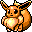 Location: Celadon Mansion(RBY); Evolutions: Vaporeon (Water Stone), Jolteon (Thunder Stone), Flareon (Fire Stone)