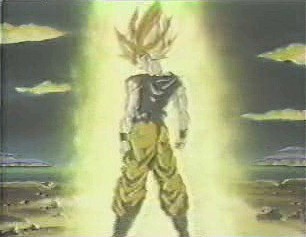 Super Saiya-jin Gokou for the first time.