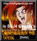 Sample Trashtalker of the Week Award -- Reads: Someone is SSJ4 Gogeta's Trashtalker of the Week