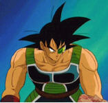 Hmmm... That guy looks pretty beat up... so why's Bardock smirking?  Musta been an annyoing sibling or something :)