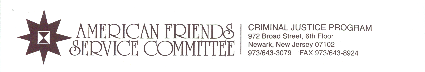 American Friends Service Committee letterhead