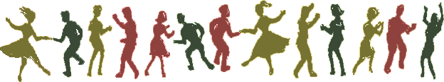 people having conversations and dancing