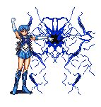 Dark Mercury attacks with black lightning