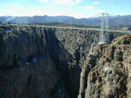 The Colorado Royal Gorge, and the highest suspension bridge in the world.