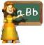 Picture of Teacher at Blackboard