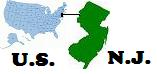 Map of United States & New Jersey