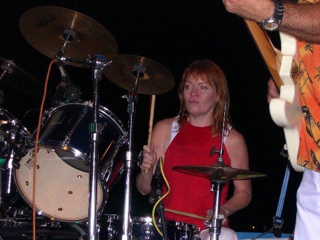 Lorrie on Drums - July 2003