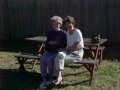 mom & I at the picnic table