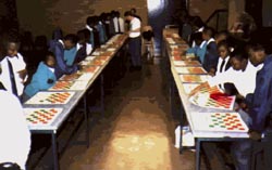 A view along the tables.
