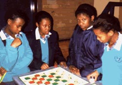 Girl power: plotting their next move.