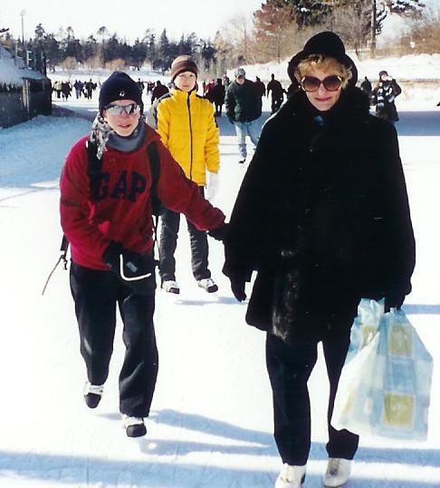 My mother lives out one of her lifelong dreams...to skate on the Rideau Canal!