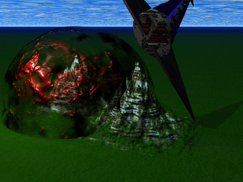 Plane blowing up a Mountain