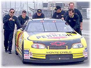 Pennzoil crew in action