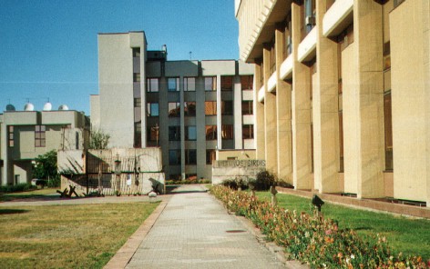 barricades around the Parliament building