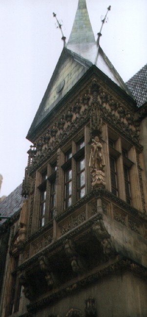 decorated bay window in the Town Hall
