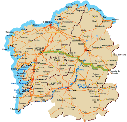 Galicia map