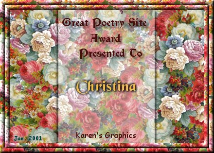 Great Poetry Site Award from Karen