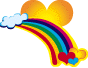 Animated Heart with Rainbow