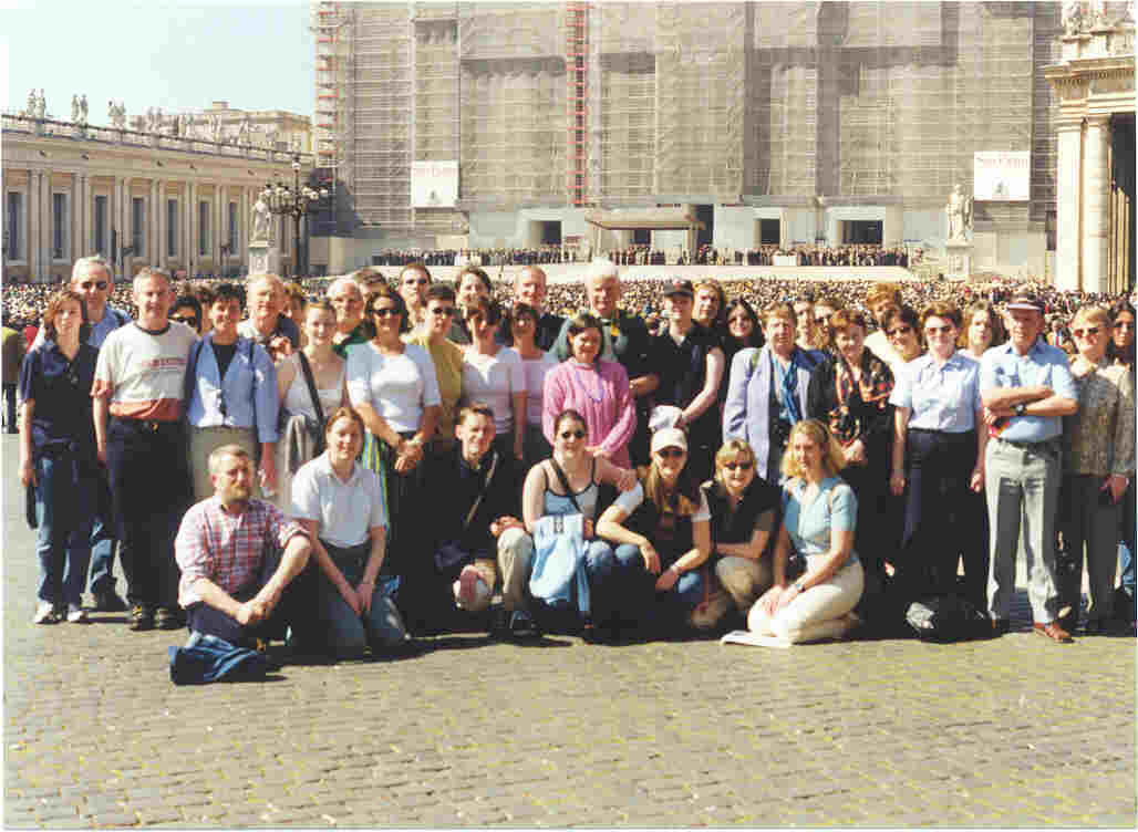 Students and teachers in St. Peter's Square, Rome
