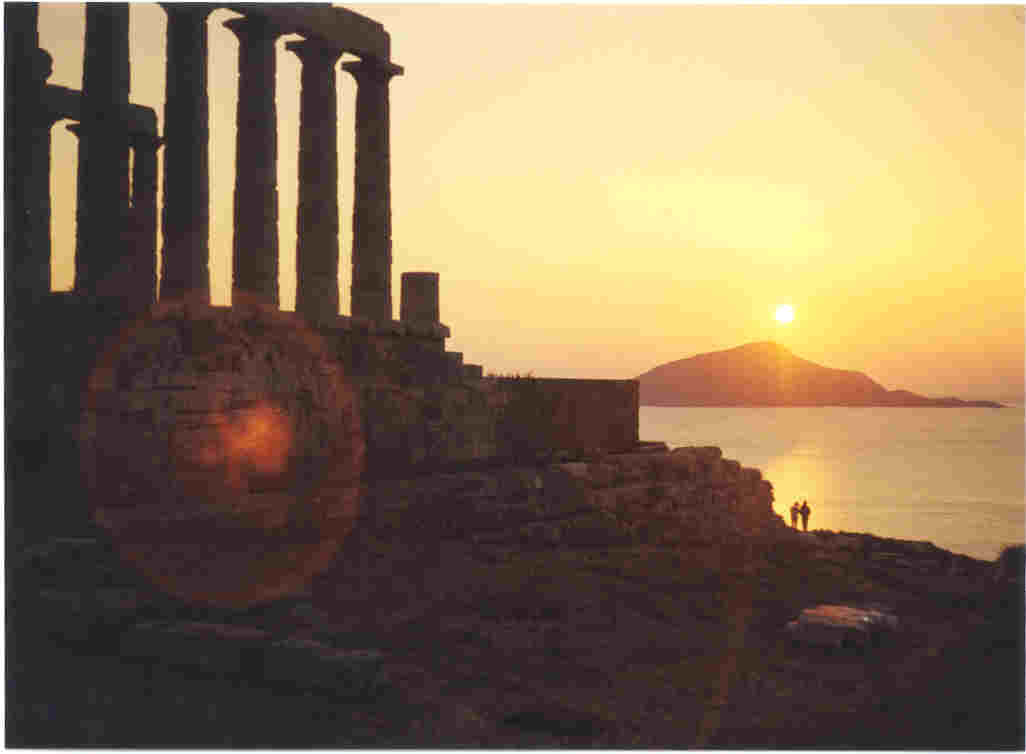 Sunset at Cape Sounion