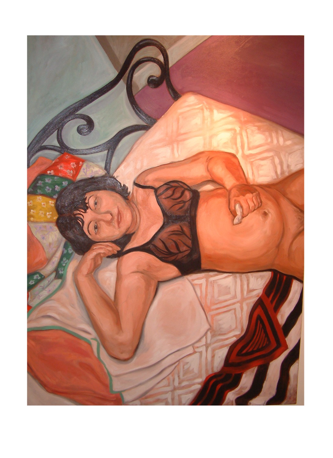 Portrait of the artist's wife... very Pearlstein!