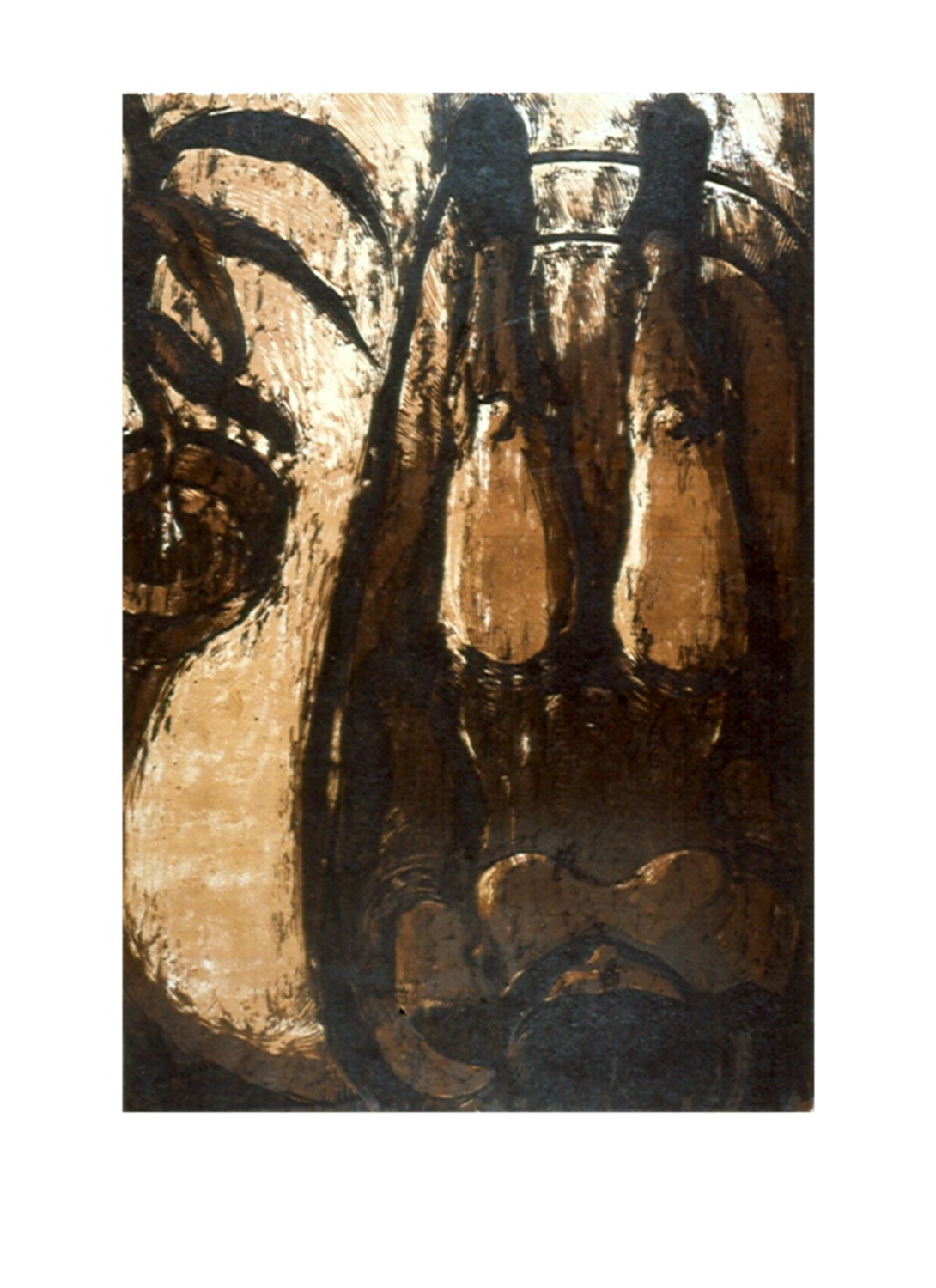 Another of my "bathtub series"... a reduction woodblock print in this instance.