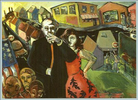 A large painting after my return from New York... living on the west side of Cleveland.