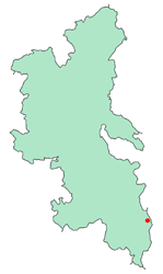 Map showing the location of the parish