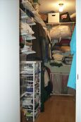 Left side of closet.