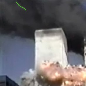 The added green line shows where the object enters the camera view.