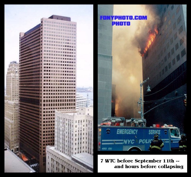 Flames roar from the 9th floor. U.S. Secret Service was on the 9th and 10th floors