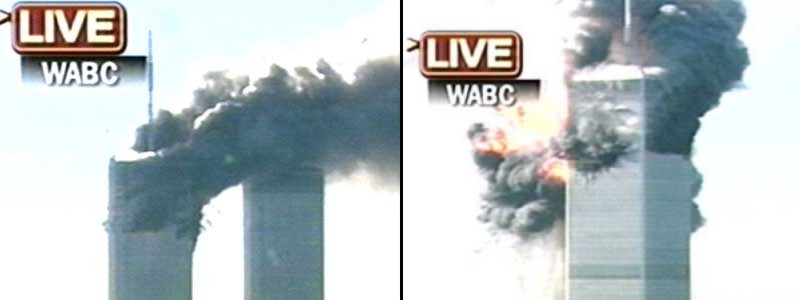 Just before the explosion, the object was above the smoke.