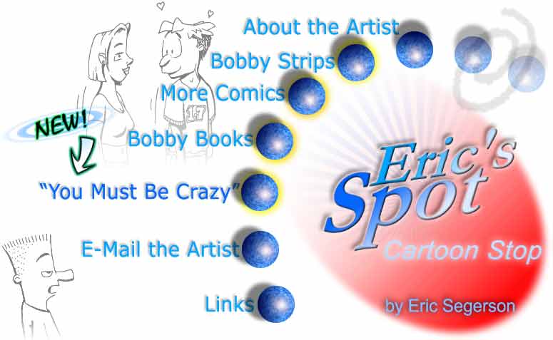 Eric's Spot:  Cartoon Stop (splash logo and menu)