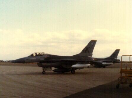 A pair of F-16's in Japan