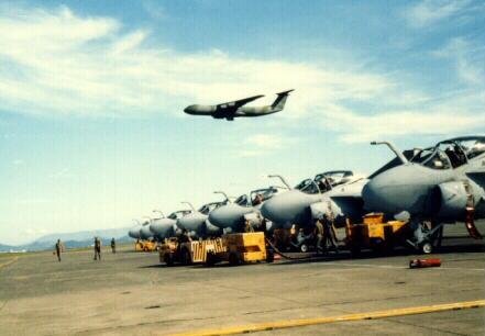 Lined up on the flightlinie in the P.I.