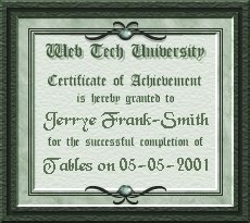 Certificate of Achievement