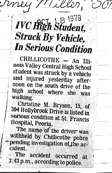 newspaper clipping about accident