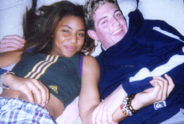 Together with his girlfriend
