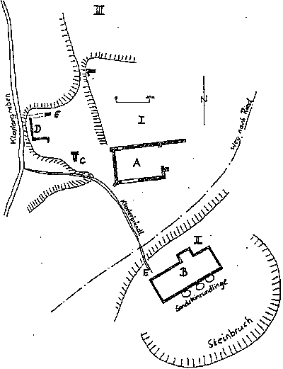 Lageplan der Klosterruine 1985