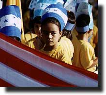 Honduran and US flags