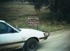 A familiar sight - it says that the road is closed at the dingo-gate - 22km