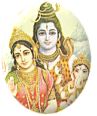 Shiva, Parvathi and Ganesh