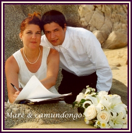Married Friday 13th October 2000 in Mexico, expecting their first child in July 2001