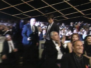 Josh hugs his mom, Bonny, and then runs to the stage!