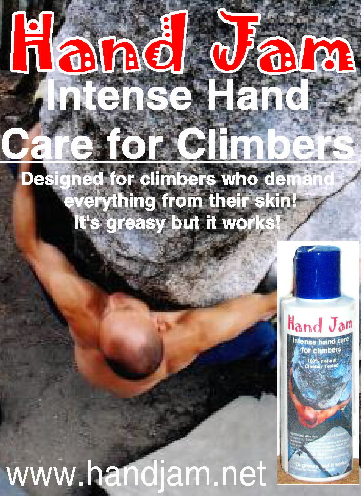 Hand Jam, Intense hand care for climbers.