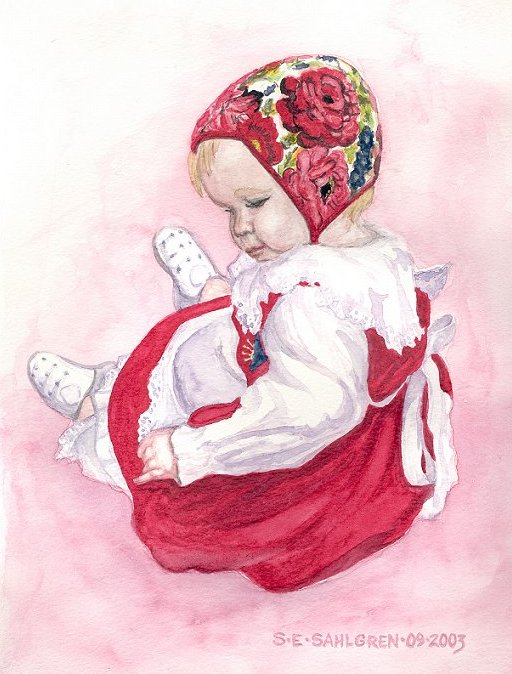 Leah Sahlgren at age one